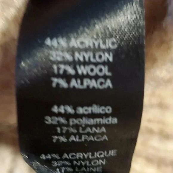 Black Label by Chico's Wool Poncho/ Sweater Full Zip Sweater Size 2 - Picture 9 of 10